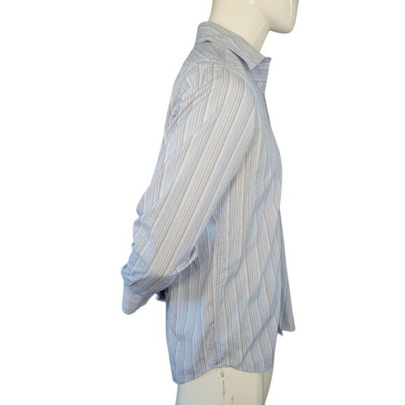 Ted Baker Men's Textured  Striped Shirt (Size 4) - Picture 3 of 7